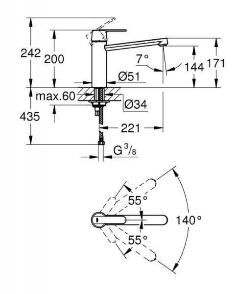 Grohe Get K&oslash;kkenarmatur - Supersteel