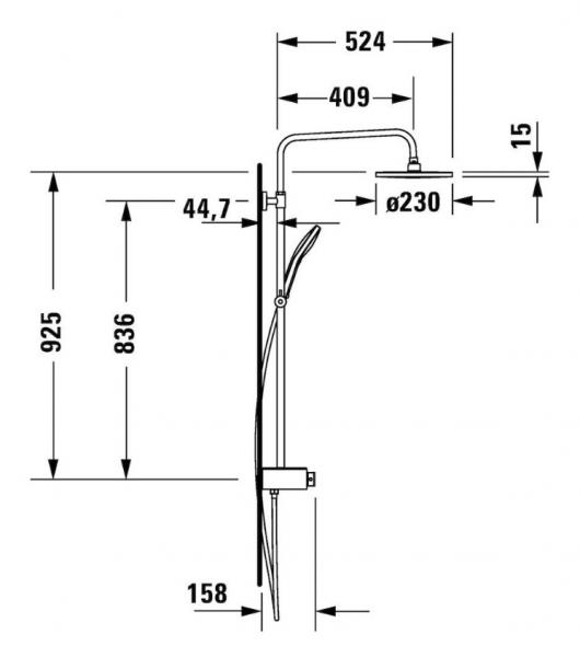 Duravit Shelf 1050 brusesystem m/hylde - Krom Duravit Shelf 1050 brusesystem m/hylde - Krom