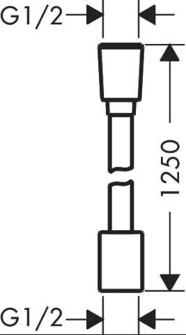 hansgrohe Designflex bruseslange i tekstil 1250 mm - Børstet bronze pvd hansgrohe Designflex bruseslange i tekstil 1250 mm - Børstet bronze pvd