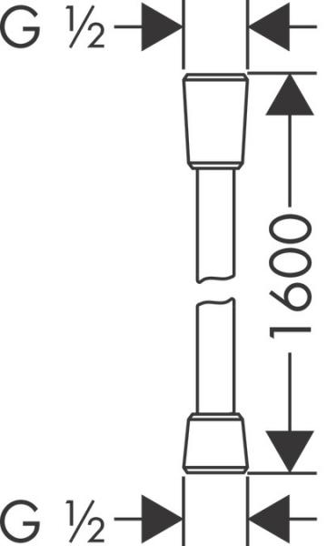 hansgrohe Isiflex bruserslange 160 cm - Mat sort