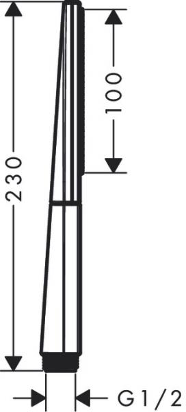 Hansgrohe Rainfinity 100 1jet h&aring;ndbruser - Krom