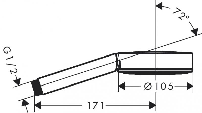 Hansgrohe Pulsify S 1jet h&aring;ndbruser - Mat hvid