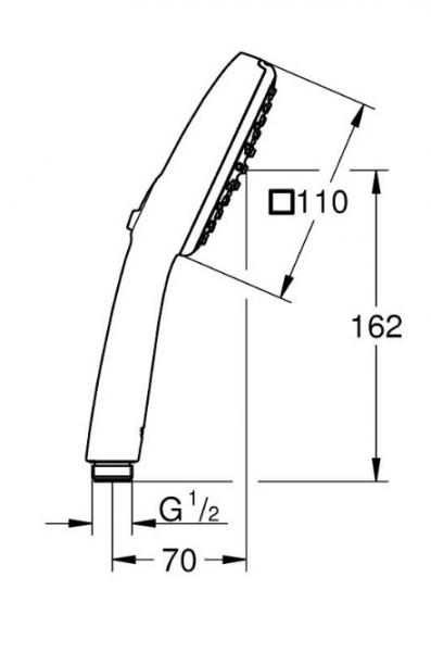 Grohe Vitalio Comfort 110 h&aring;ndbruser m/2 sprays og Water Saving