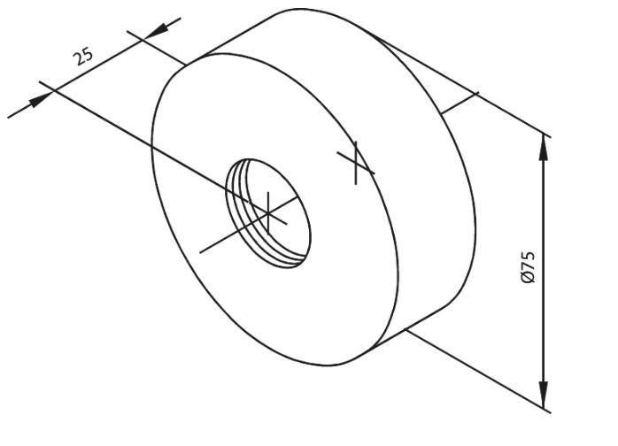 Damixa rosetter - &Oslash;75 - Matsort