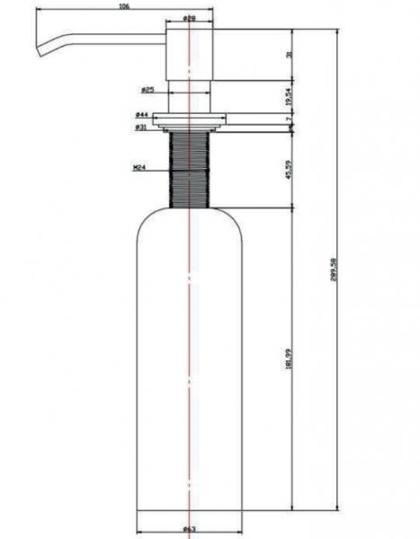 Lavabo Luna s&aelig;bedispenser t/k&oslash;kkenvask - Mat sort