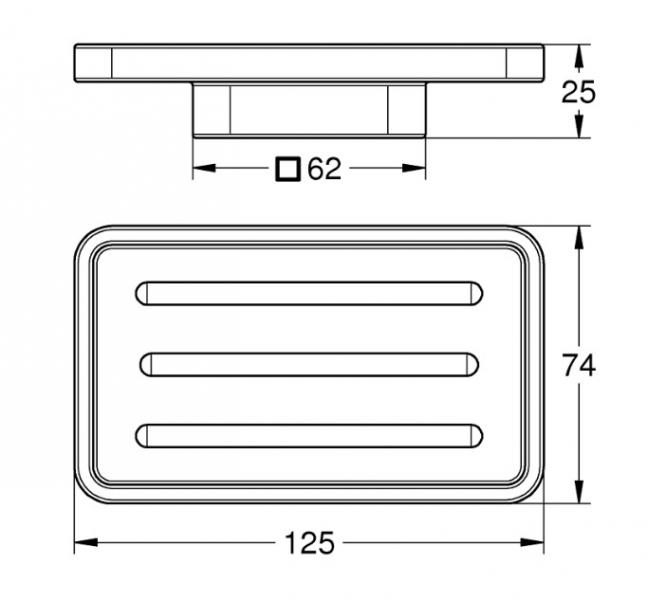 Grohe Selection Cube s&aelig;besk&aring;l af glas