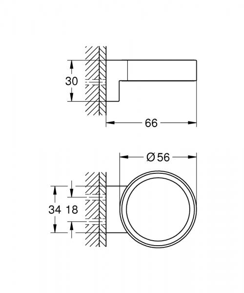 Grohe Selection holder - Poleret cool sunrise Grohe Selection holder - Poleret cool sunrise