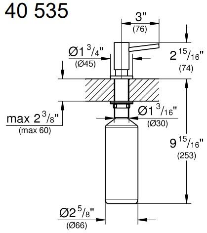 Grohe Cosmopolitan s&aelig;bedispenser - Poleret Hard Graphite