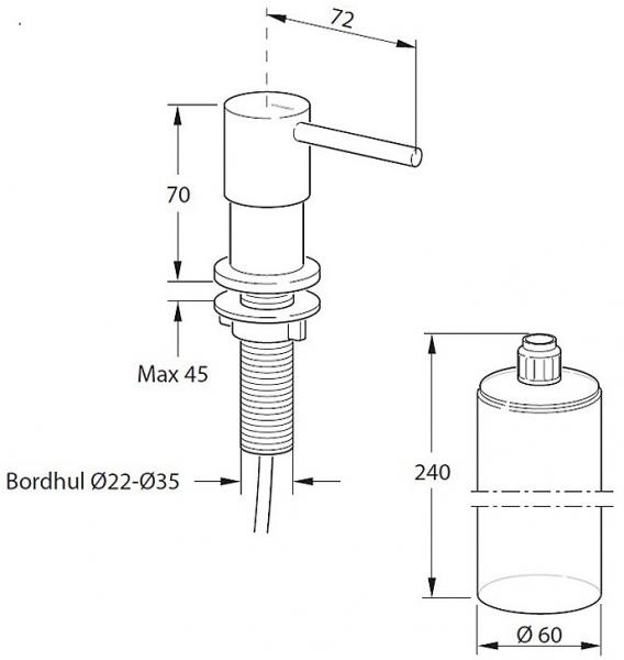Ideal Standard A10 s&aelig;bedispenser F1154AA - Krom