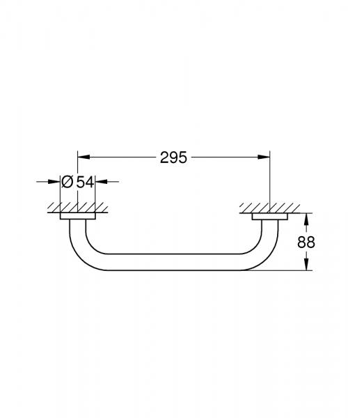 Grohe Essentials badekarsgreb - 295 mm - B&oslash;rstet hard graphite