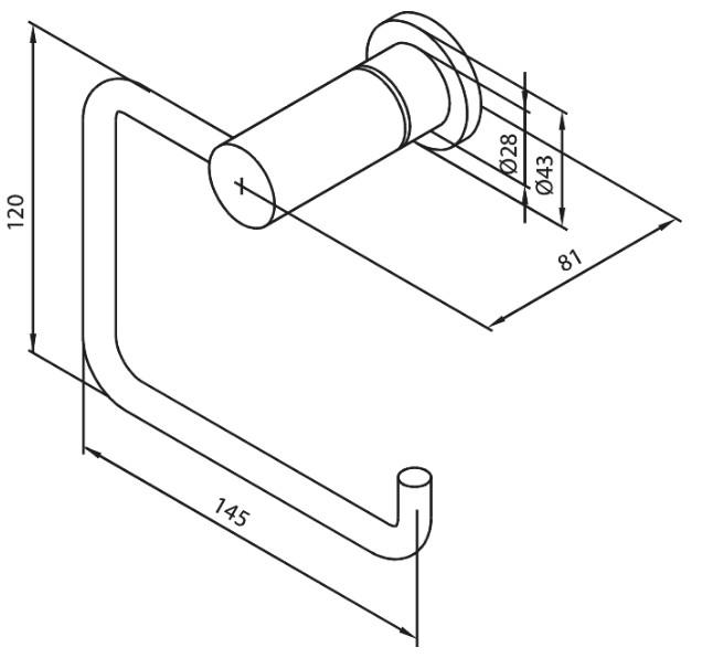 Damixa Silhouet toiletpapirholder - Poleret messing Damixa Silhouet toiletpapirholder - Poleret messing