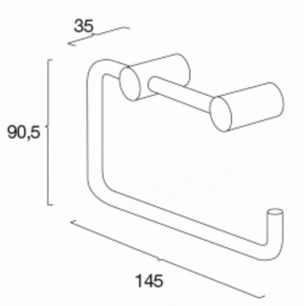 Pressalit toiletpapirholder - B&oslash;rstet messing