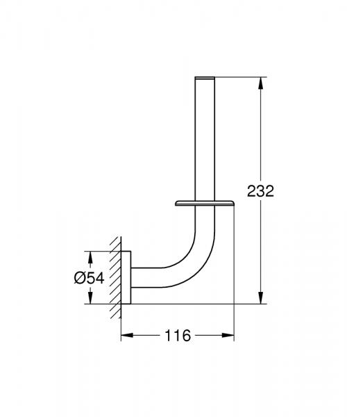Grohe Essentials reserve toiletrulleholder - Poleret hard graphite Grohe Essentials reserve toiletrulleholder - Poleret hard graphite