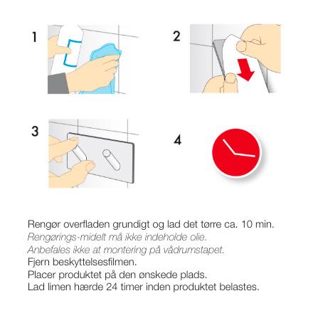 Beslagsboden firkantet selvkl&aelig;bende h&aring;ndkl&aelig;dekrog 30 - Mat sort