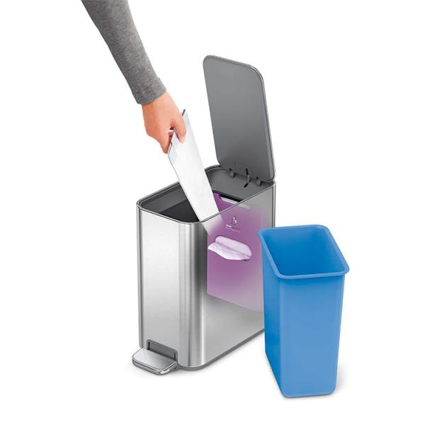 Simplehuman smal toiletspand 5L - Rustfrit st&aring;l