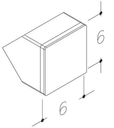 Outlet - Str&oslash;mberg Elstik 60x60mm - Hvid til nederste skuffe