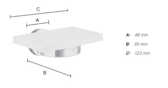 Smedbo Home s&aelig;besk&aring;l til v&aelig;g - Krom/porcel&aelig;n