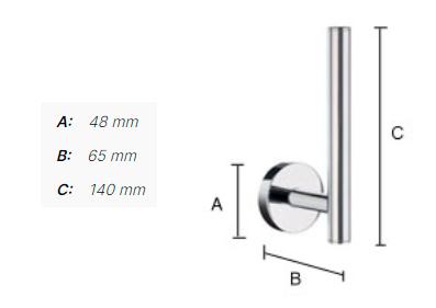 Smedbo Home reservepapirholder - B&oslash;rstet messing