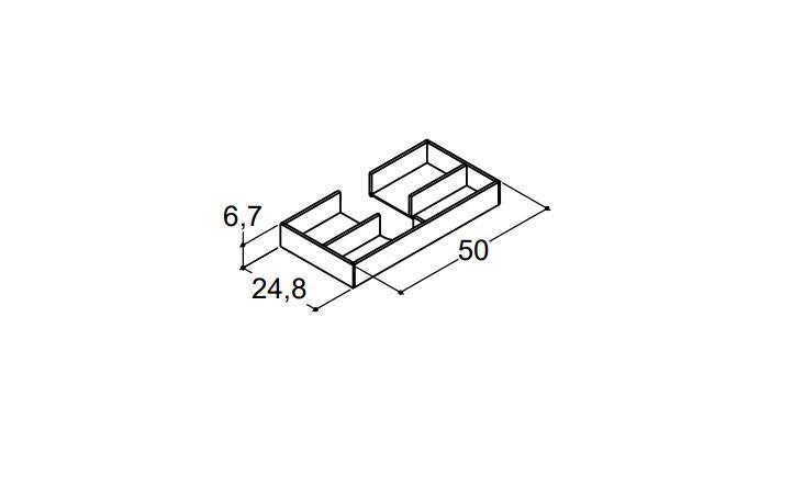Dansani Mido komplet indretning til skuffe 60 x 35 cm - Eg