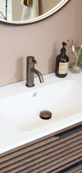 Cassøe universal push-up bundventil - Mat bronze Cassøe universal push-up bundventil - Mat bronze