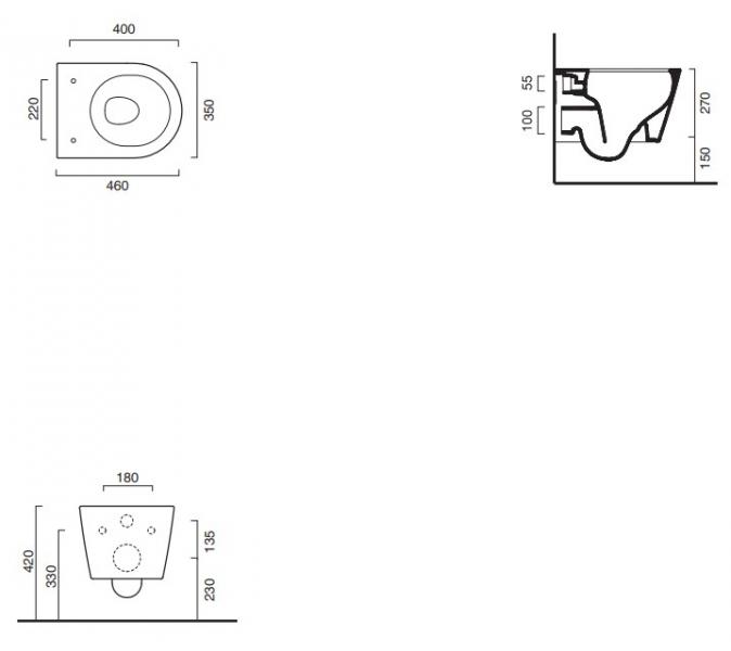 Catalano Zero newflush X-kompakt toiletpakke inkl. sæde m/softclose, mellem cisterne og hvid betjening Catalano Zero newflush X-kompakt toiletpakke inkl. sæde m/softclose, mellem cisterne og hvid betjening