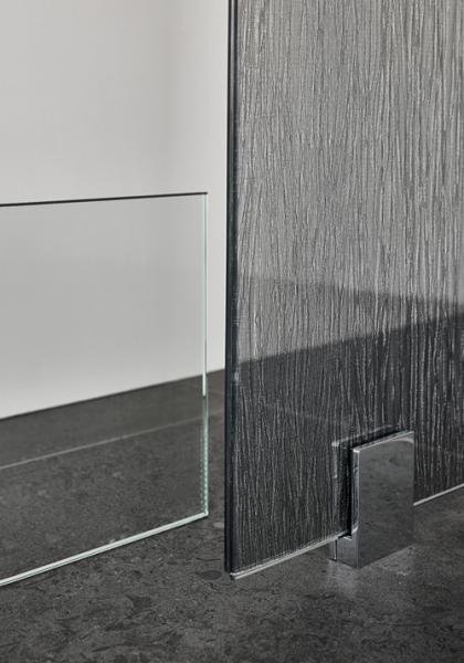 Hafa Infinity bruseniche m/fast v&aelig;g - Lace glas - Sort - 90x90 cm