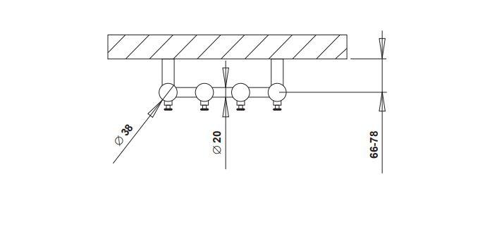Str&oslash;mberg Regus h&aring;ndkl&aelig;det&oslash;rrer - 26,6x150 cm - Poleret messing