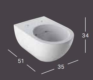 Geberit Acanto RIMfree v&aelig;gh&aelig;ngt toilet m/Keratect