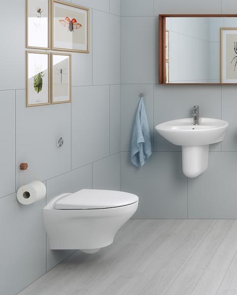 Gustavsberg 8330 Estetic v&aelig;gh&aelig;ngt toilet incl s&aelig;de m/softclose