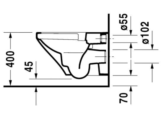 Duravit DuraStyle v&aelig;gh&aelig;ngt toilet inkl. s&aelig;de m/softclose
