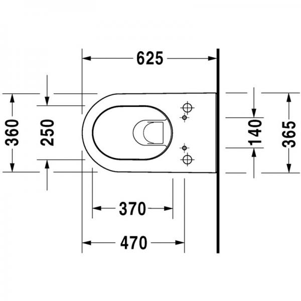 Duravit Darling New Rimless hængeskål til sensowash sæde Duravit Darling New Rimless hængeskål til sensowash sæde