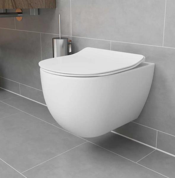 Lavabo Glomp rimless væghængt toilet inkl. sæde - Hvid Lavabo Glomp rimless væghængt toilet inkl. sæde - Hvid