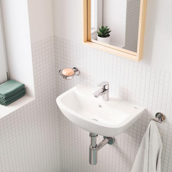 Grohe Bau 45 håndvask t/væg - 1 hanehul Grohe Bau 45 håndvask t/væg - 1 hanehul
