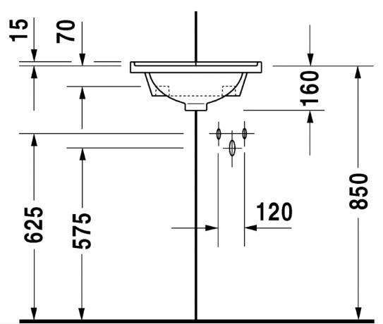 Duravit Starck 3 44 t/v&aelig;g - Hj&oslash;rne