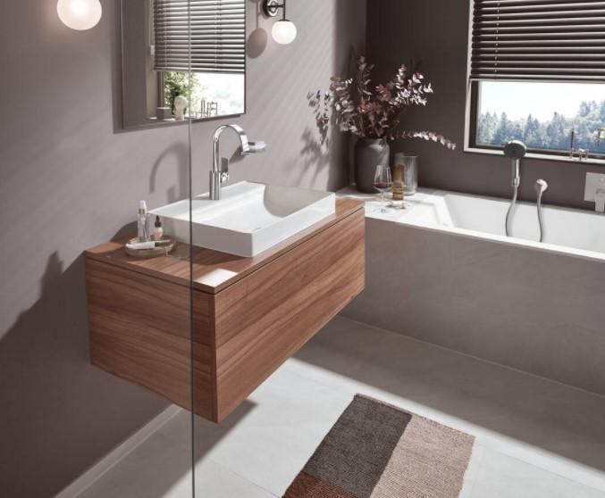 Hansgrohe Vivenis 210 h&aring;ndvaskarmatur m/svingtud og l&oslash;ft-op bundventil - Krom