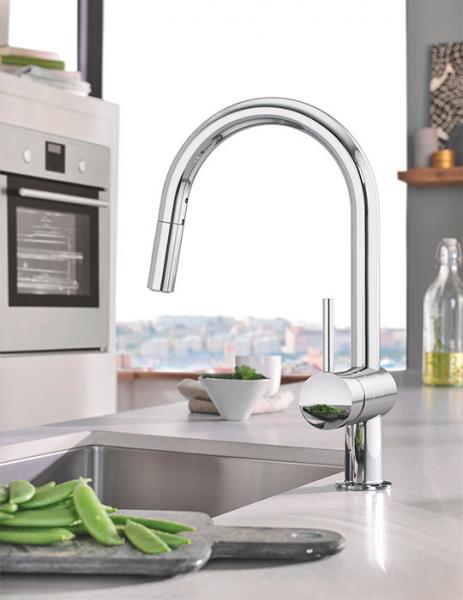 Grohe NEW Minta k&oslash;kkenarmatur m/udtr&aelig;k og Dual spray - Krom