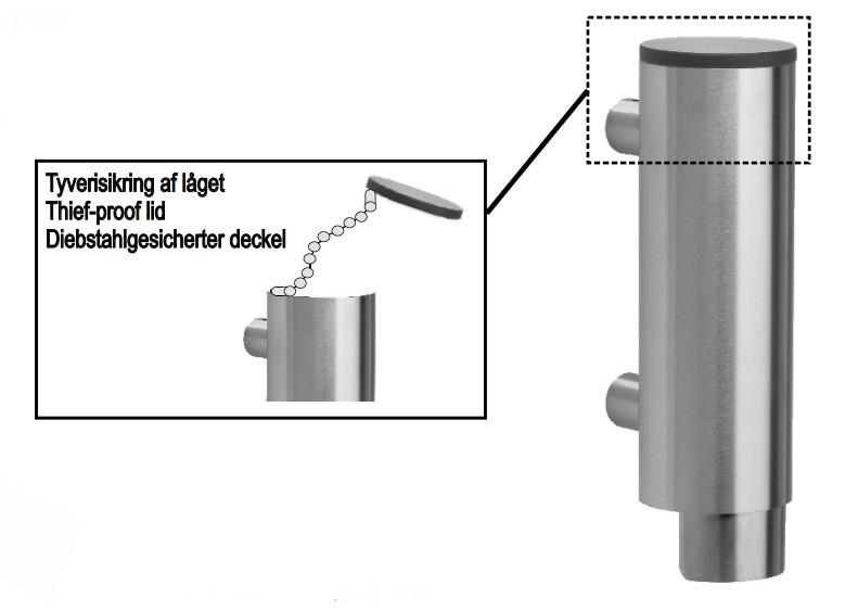 Cool Line s&aelig;bedispenser 750 ml - Matb&oslash;rstet rustfrit st&aring;l
