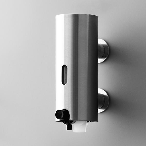 d line s&aelig;bedispenser 350 ml m/indikator - Slebet rustfrit st&aring;l