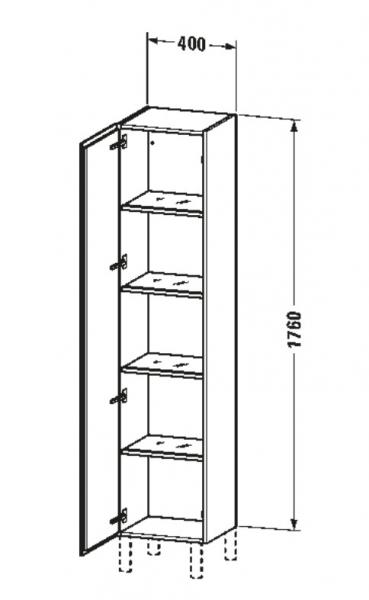 Duravit L-Cube højskab - Højre - Hvid mat Duravit L-Cube højskab - Højre - Hvid mat