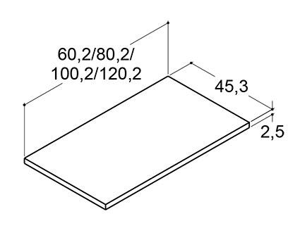 Dansani Luna laminatbordplade 120 - Brun eg Dansani Luna laminatbordplade 120 - Brun eg