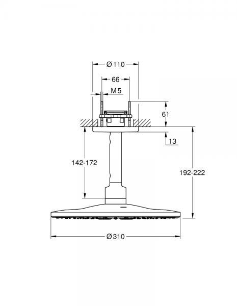 Grohe SmartControl komplet brusesystem med SmartActive brus til indbygning/loft - Børstet Warm Sunset Grohe SmartControl komplet brusesystem med SmartActive brus til indbygning/loft - Børstet Warm Sunset