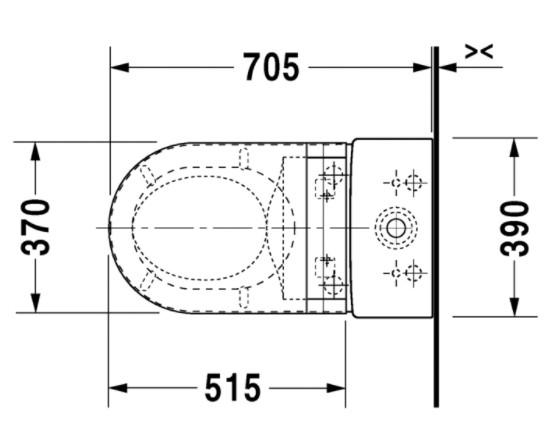 Duravit Starck 3 gulvtoilet m/wondergliss til sensowash s&aelig;de