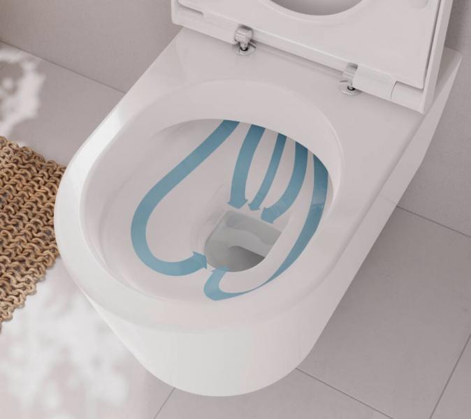 hansgrohe EluPura S v&aelig;gh&aelig;ngt toilet inkl. s&aelig;de og antibakteriel glasur