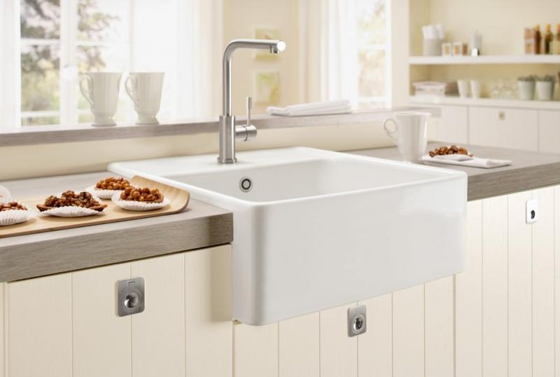 Villeroy og Boch k&oslash;kkenvask i porcel&aelig;n - Hvid Alpin - Ceramic+
