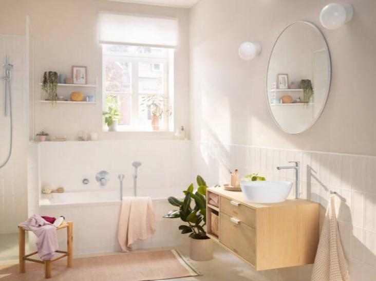 hansgrohe Rebris S 240 h&aring;ndvaskarmatur m/Coolstart og l&oslash;ft-op bundventil - Krom