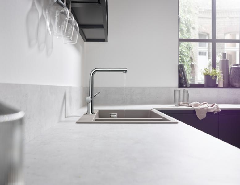 hansgrohe Talis M54 k&oslash;kkenarmatur m/L-tud og udtr&aelig;k - Krom