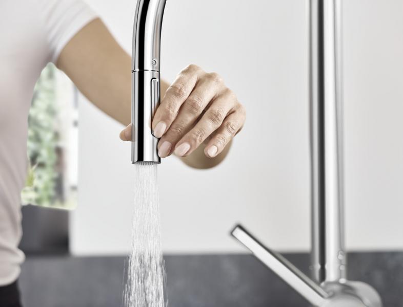 hansgrohe Talis M54 k&oslash;kkenarmatur m/C-tud og udtr&aelig;k - Krom