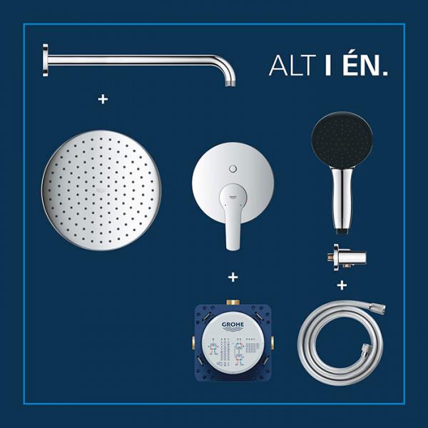 Grohe Start 250 komplet brusesystem til indbygning - Krom